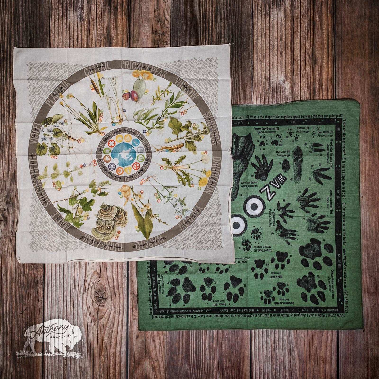 Animal Tracks Survival Bandana - Camping, Hiking